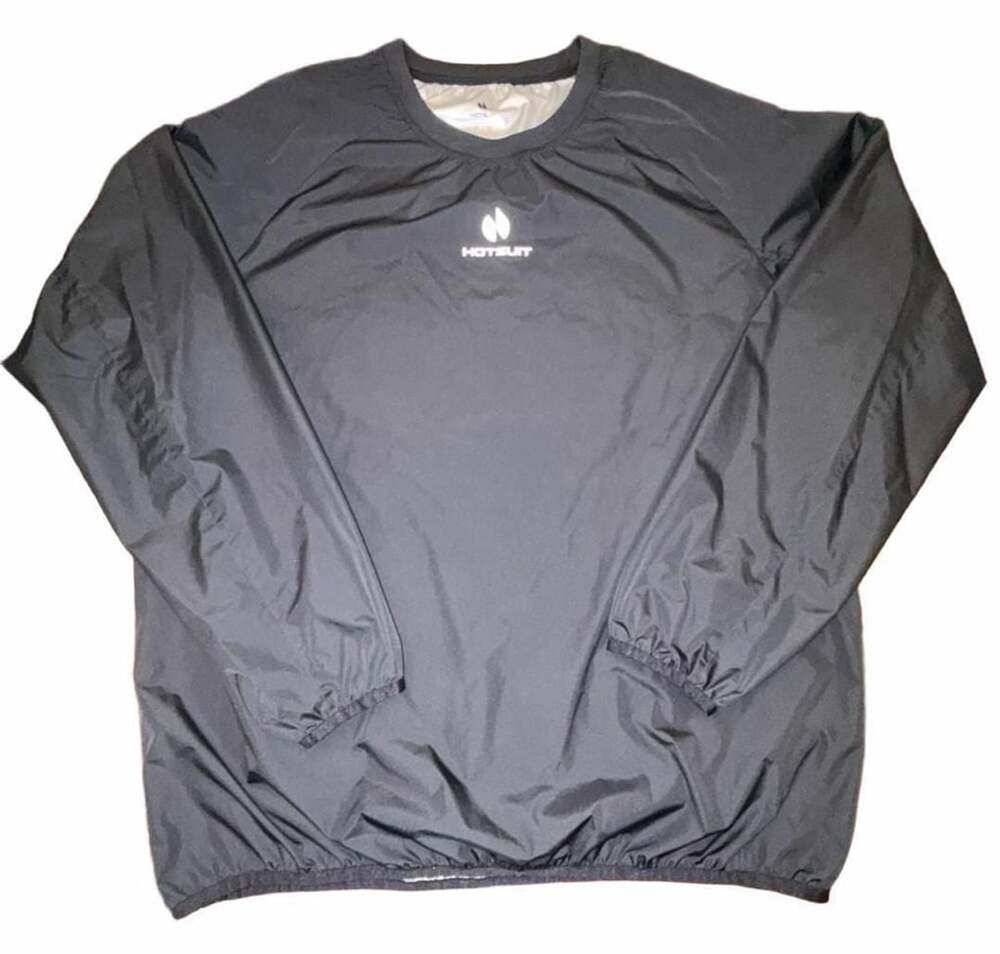 Hotsuit Sauna Suit Jacket Size XL Black Long Sleeve Sweat Top